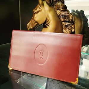 CARTIER Cartier Must De Cartier Leather Wallet Passport